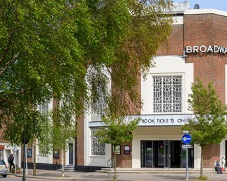 Broadway exterior with tree