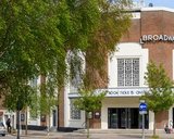 Broadway exterior with tree